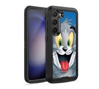 Head Case Designs Officially Licensed Tom and Jerry Tom Full Face Ultra-Armoured Shockproof Case [Military Grade Protection] Compatible With Samsung Galaxy S23 5G