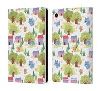 Head Case Designs Officially Licensed Tom and Jerry Trees Pattern Gokko Graphics Leather Wallet Case Compatible With Apple iPad mini (2021/2024)