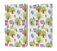 Head Case Designs Officially Licensed Tom and Jerry Trees Pattern Gokko Graphics Leather Wallet Case Compatible With Apple iPad 10.2 2019/2020/2021