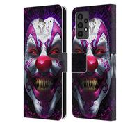 Head Case Designs Officially Licensed Tom Wood Keep Smiling Clown Horror Leather Wallet Case Compatible With Samsung Galaxy A13 (2022)