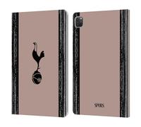 Head Case Designs Officially Licensed Tottenham Hotspur F.C. Black And Taupe 2023/24 Badge Leather Wallet Case Compatible With Apple iPad Pro 11 2020/2021 / 2022