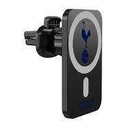 Head Case Designs Officially Licensed Tottenham Hotspur F.C. Black Gold Cockerel Logo Icon Magnetic Car Mount with Wireless Charger Compatible with MagSafe iPhone and Android Qi Devices (Black)