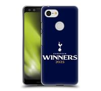 Head Case Designs Officially Licensed Tottenham Hotspur F.C. Blue 2025 European Winners Gel Case [Military Grade Protection] Compatible With Google Pixel 3