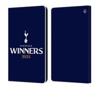 Head Case Designs Officially Licensed Tottenham Hotspur F.C. Blue 2025 European Winners Leather Wallet Case Compatible With Fire HD 8/Fire HD 8 Plus 2020