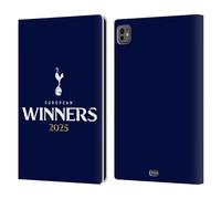 Head Case Designs Officially Licensed Tottenham Hotspur F.C. Blue 2025 European Winners Leather Wallet Case Compatible With Apple iPad Pro 11 M4 2024