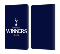 Head Case Designs Officially Licensed Tottenham Hotspur F.C. Blue 2025 European Winners Leather Wallet Case Compatible With Kindle Paperwhite 1/2 / 3