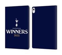 Head Case Designs Officially Licensed Tottenham Hotspur F.C. Blue 2025 European Winners Leather Wallet Case Compatible With Apple iPad Air 13 2024/2025