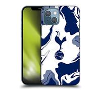 Head Case Designs Officially Licensed Tottenham Hotspur F.C. Blue And White Marble Badge Hard Back Case Compatible With Apple iPhone 13