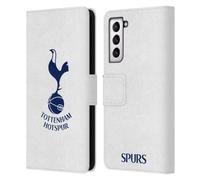 Head Case Designs Officially Licensed Tottenham Hotspur F.C. Blue Cockerel Badge Leather Wallet Case Compatible With Samsung Galaxy S21 5G