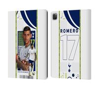 Head Case Designs Officially Licensed Tottenham Hotspur F.C. Cristian Romero 2022/23 First Team Leather Wallet Case Compatible With Apple iPad Pro 13 M4 2024