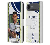 Head Case Designs Officially Licensed Tottenham Hotspur F.C. Cristian Romero 2022/23 First Team Leather Wallet Case Compatible With Apple iPhone 17 Air