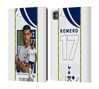 Head Case Designs Officially Licensed Tottenham Hotspur F.C. Cristian Romero 2022/23 First Team Leather Wallet Case Compatible With Apple iPad Pro 11 M4/M5 2024/2025