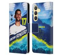 Head Case Designs Officially Licensed Tottenham Hotspur F.C. Cristian Romero 2023/24 First Team Leather Wallet Case Compatible With Samsung Galaxy S24 5G
