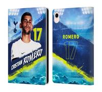 Head Case Designs Officially Licensed Tottenham Hotspur F.C. Cristian Romero 2023/24 First Team Leather Wallet Case Compatible With Apple iPad mini (2021/2024)