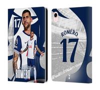 Head Case Designs Officially Licensed Tottenham Hotspur F.C. Cristian Romero 2024/25 First Team Leather Wallet Case Compatible With Apple iPad mini (2021/2024)