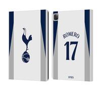 Head Case Designs Officially Licensed Tottenham Hotspur F.C. Cristian Romero 2025/26 Players Home Kit Leather Wallet Case Compatible With Apple iPad Pro 12.9 2020/2021/2022