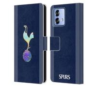 Head Case Designs Officially Licensed Tottenham Hotspur F.C. Dark Blue and Purple 2023/24 Badge Leather Book Wallet Case Cover Compatible With Motorola Moto G84 5G