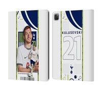 Head Case Designs Officially Licensed Tottenham Hotspur F.C. Dejan Kulusevski 2022/23 First Team Leather Wallet Case Compatible With Apple iPad Pro 13 M4 2024