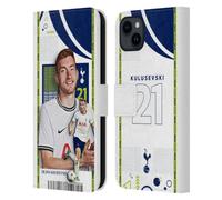 Head Case Designs Officially Licensed Tottenham Hotspur F.C. Dejan Kulusevski 2022/23 First Team Leather Wallet Case Compatible With Apple iPhone 15 Plus