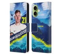 Head Case Designs Officially Licensed Tottenham Hotspur F.C. Dejan Kulusevski 2023/24 First Team Leather Wallet Case Compatible With Apple iPhone 17