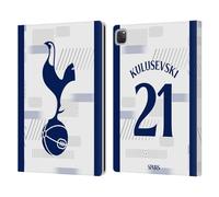 Head Case Designs Officially Licensed Tottenham Hotspur F.C. Dejan Kulusevski 2023/24 Players Leather Wallet Case Compatible With Apple iPad Pro 12.9 2020/2021/2022