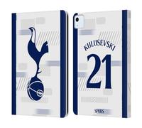 Head Case Designs Officially Licensed Tottenham Hotspur F.C. Dejan Kulusevski 2023/24 Players Leather Wallet Case Compatible With Apple iPad Air 11 2020/2022/2024/2025