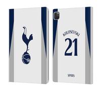 Head Case Designs Officially Licensed Tottenham Hotspur F.C. Dejan Kulusevski 2025/26 Players Home Kit Leather Wallet Case Compatible With Apple iPad Pro 11 2020/2021 / 2022