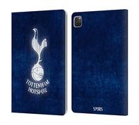 Head Case Designs Officially Licensed Tottenham Hotspur F.C. Distressed Badge Leather Wallet Case Compatible With Apple iPad Pro 11 2020/2021 / 2022