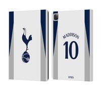 Head Case Designs Officially Licensed Tottenham Hotspur F.C. James Maddison 2025/26 Players Home Kit Leather Wallet Case Compatible With Apple iPad Pro 12.9 2020/2021/2022