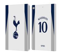 Head Case Designs Officially Licensed Tottenham Hotspur F.C. James Maddison 2025/26 Players Home Kit Leather Wallet Case Compatible With Apple iPad 10.2 2019/2020/2021