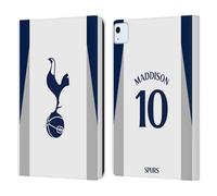 Head Case Designs Officially Licensed Tottenham Hotspur F.C. James Maddison 2025/26 Players Home Kit Leather Wallet Case Compatible With Apple iPad Air 11 2020/2022/2024/2025