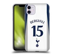 Head Case Designs Officially Licensed Tottenham Hotspur F.C. Lucas Bergvall 2025/26 Players Home Kit 2nd Group Gel Case [Military Grade Protection] Compatible With Apple iPhone 11