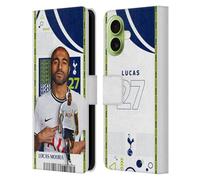 Head Case Designs Officially Licensed Tottenham Hotspur F.C. Lucas Moura 2022/23 First Team Leather Wallet Case Compatible With Apple iPhone 17