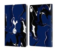 Head Case Designs Officially Licensed Tottenham Hotspur F.C. Marble Badge Leather Wallet Case Compatible With Apple iPad 10.9 2022/2025