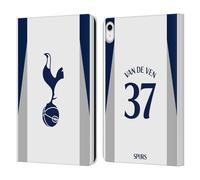 Head Case Designs Officially Licensed Tottenham Hotspur F.C. Micky van de Ven 2025/26 Players Home Kit Leather Wallet Case Compatible With Apple iPad 10.9 2022/2025