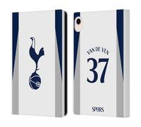 Head Case Designs Officially Licensed Tottenham Hotspur F.C. Micky van de Ven 2025/26 Players Home Kit Leather Wallet Case Compatible With Apple iPad mini (2021/2024)