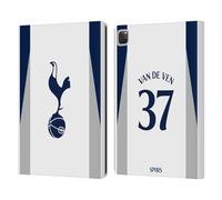 Head Case Designs Officially Licensed Tottenham Hotspur F.C. Micky van de Ven 2025/26 Players Home Kit Leather Wallet Case Compatible With Apple iPad Pro 12.9 2020/2021/2022