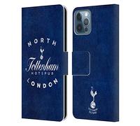 Head Case Designs Officially Licensed Tottenham Hotspur F.C. North London Badge Leather Wallet Case Compatible With Apple iPhone 12 / iPhone 12 Pro