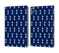 Head Case Designs Officially Licensed Tottenham Hotspur F.C. Pattern Badge Leather Wallet Case Compatible With Apple iPad Pro 12.9 2020/2021/2022
