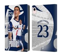 Head Case Designs Officially Licensed Tottenham Hotspur F.C. Pedro Porro 2024/25 First Team Leather Wallet Case Compatible With Apple iPad mini (2021/2024)