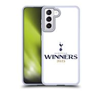 Head Case Designs Officially Licensed Tottenham Hotspur F.C. White 2025 European Winners Gel Case [Military Grade Protection] Compatible with Samsung Galaxy S21 5G and Compatible with MagSafe
