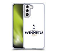 Head Case Designs Officially Licensed Tottenham Hotspur F.C. White 2025 European Winners Gel Case [Military Grade Protection] Compatible with Samsung Galaxy S21+ 5G and Compatible with MagSafe