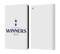 Head Case Designs Officially Licensed Tottenham Hotspur F.C. White 2025 European Winners Leather Wallet Case Compatible With Apple iPad Air 2 (2014)