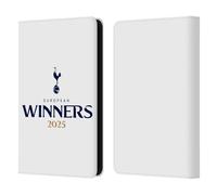 Head Case Designs Officially Licensed Tottenham Hotspur F.C. White 2025 European Winners Leather Wallet Case Compatible With Kindle Paperwhite 5 (2021)