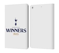 Head Case Designs Officially Licensed Tottenham Hotspur F.C. White 2025 European Winners Leather Wallet Case Compatible With Apple iPad 10.2 2019/2020/2021