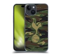 Head Case Designs Officially Licensed Tottenham Hotspur F.C. Woodland Camouflage Badge Hard Back Case Compatible With Apple iPhone 15
