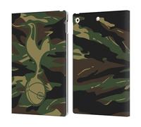 Head Case Designs Officially Licensed Tottenham Hotspur F.C. Woodland Camouflage Badge Leather Wallet Case Compatible With Apple iPad 10.2 2019/2020/2021