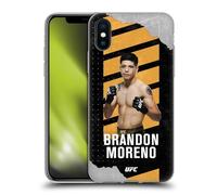 Head Case Designs Officially Licensed UFC Fight Card Brandon Moreno Soft Gel Case [Military Grade Protection] Compatible With Apple iPhone X/iPhone XS
