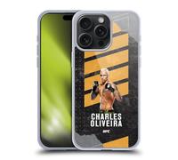 Head Case Designs Officially Licensed UFC Fight Card Charles Oliveira Gel Case [Military Grade Protection] Compatible With Apple iPhone 15 Pro Max