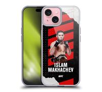 Head Case Designs Officially Licensed UFC Fight Card Islam Makhachev Gel Case [Military Grade Protection] Compatible with Apple iPhone 15 and Compatible with MagSafe